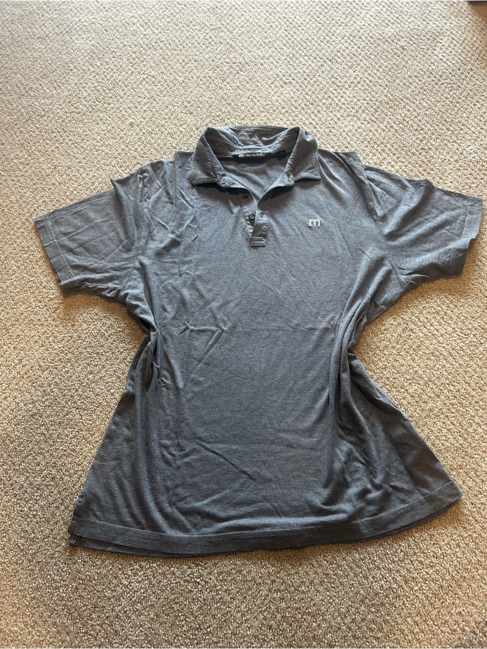Travis Mathew Men's Charcoal Polo